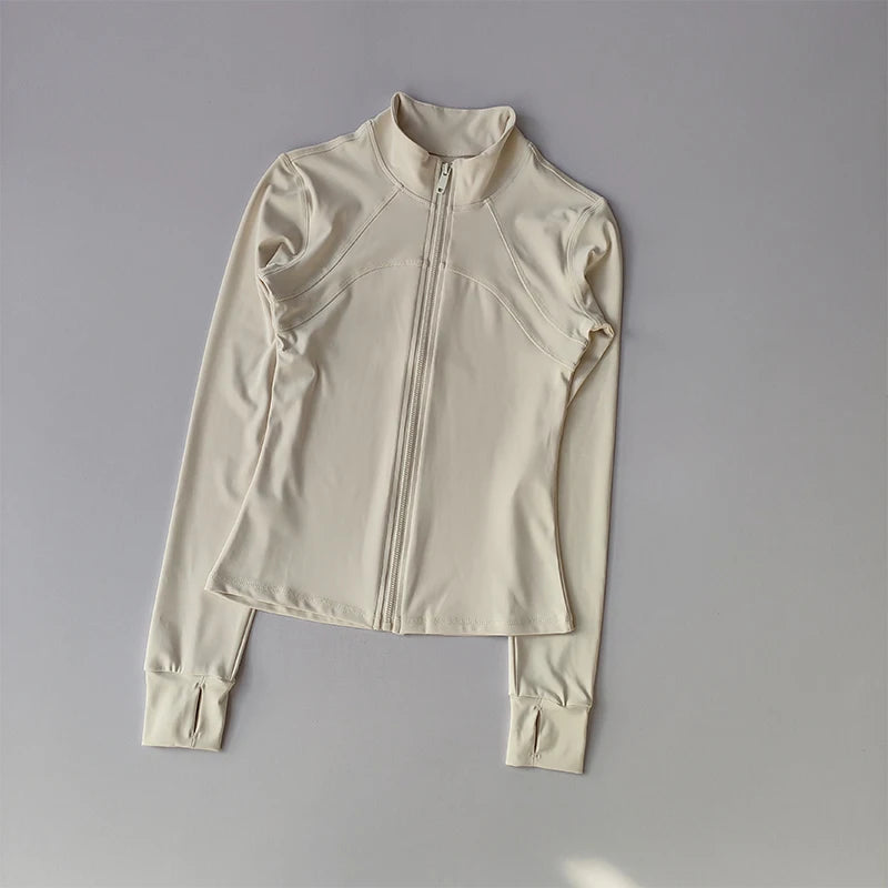 Women’s Windproof Yoga & Running Jacket – Long Sleeve