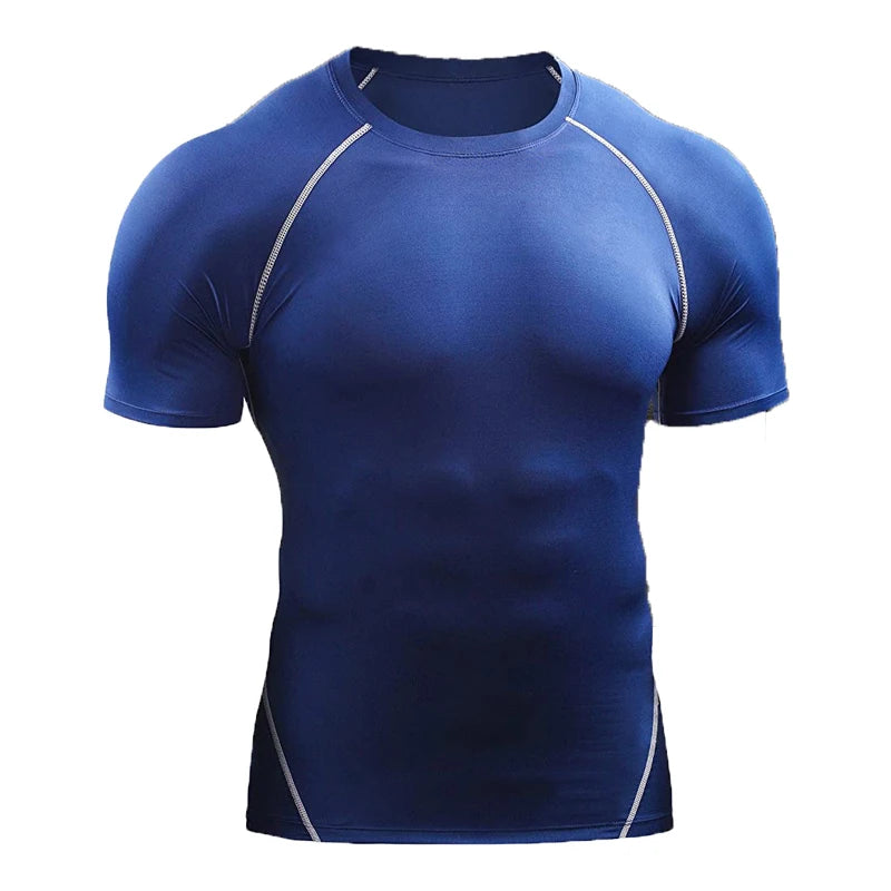 Men's Compression T-Shirt – Summer Quick-Dry Sportswear for Running, Gym & Training