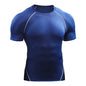 Men's Compression T-Shirt – Summer Quick-Dry Sportswear for Running, Gym & Training