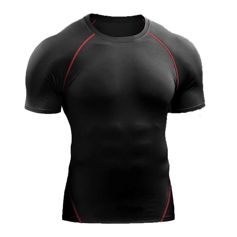 Men's Compression T-Shirt – Summer Quick-Dry Sportswear for Running, Gym & Training