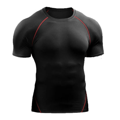 Men's Compression T-Shirt – Summer Quick-Dry Sportswear for Running, Gym & Training