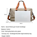 Travel Gym Duffle Bag – Portable Carry-On Weekender, Fitness Shoulder & Crossbody Bag