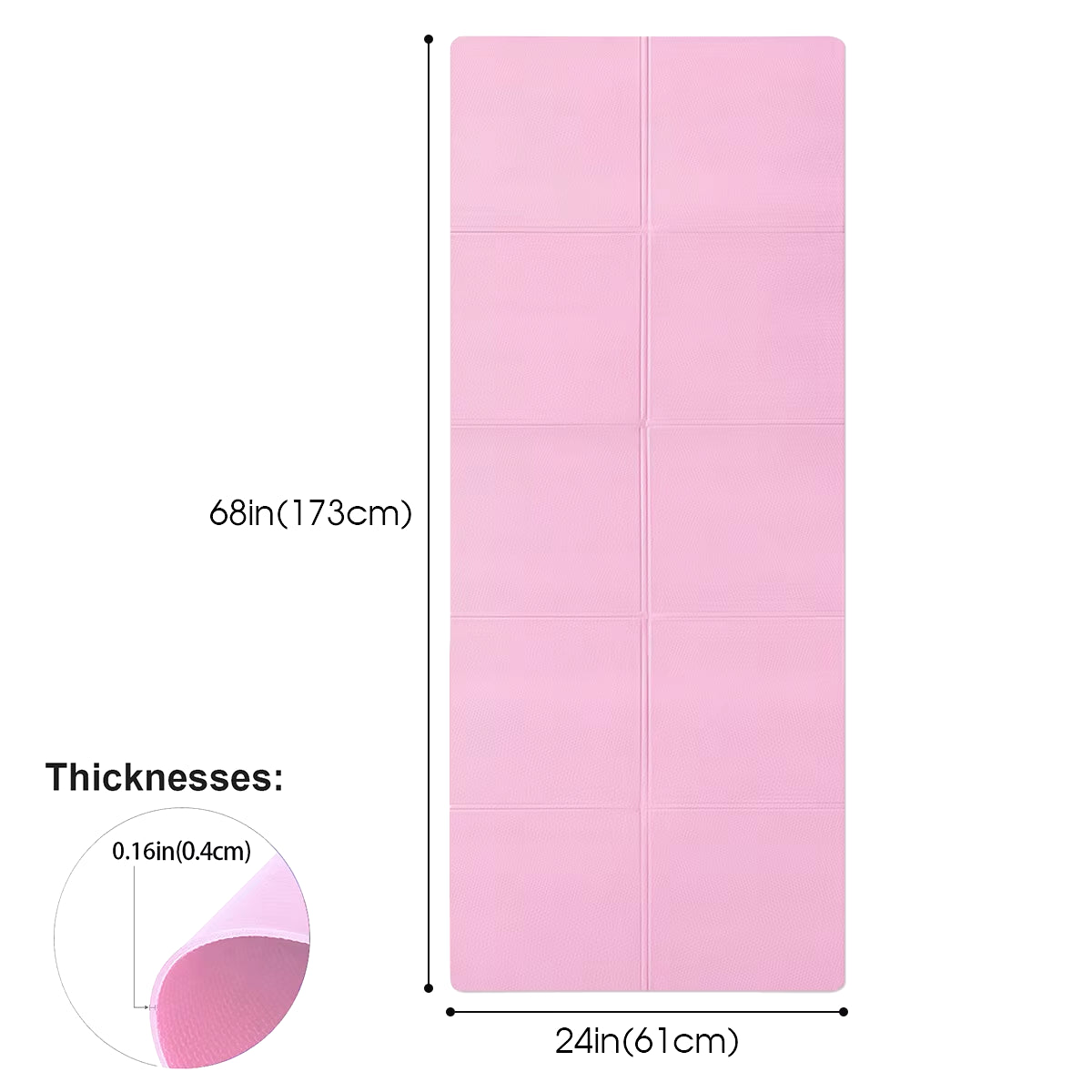 4mm EVA Yoga Mat – Non-Slip Fitness, Pilates & Gym Exercise Mat