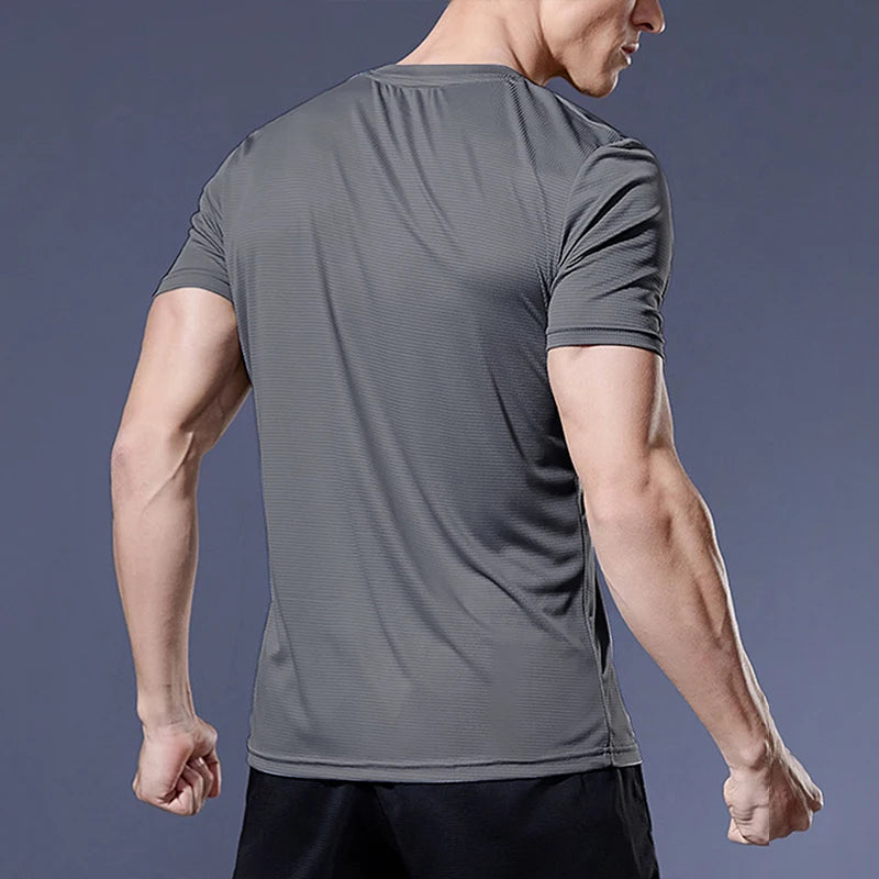 Men's Sports T-Shirt – Quick Dry Running, Soccer, Gym & Fitness Jersey