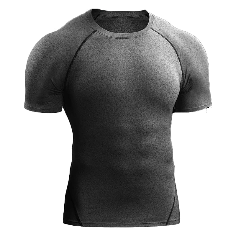 Men's Compression T-Shirt – Summer Quick-Dry Sportswear for Running, Gym & Training