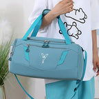 Women's Waterproof Gym Bag – Sports Fitness Tote with Shoe Pocket, Travel & Swimming Handbag