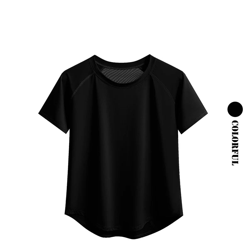 Women’s 2-Piece Gym Set – Summer Sportswear Outfit with Short Sleeve Top & Shorts Tracksuit