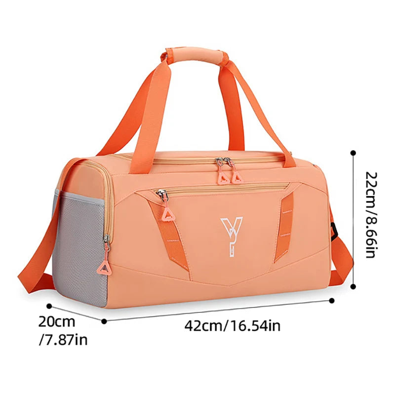 Women's Waterproof Gym Bag – Sports Fitness Tote with Shoe Pocket, Travel & Swimming Handbag