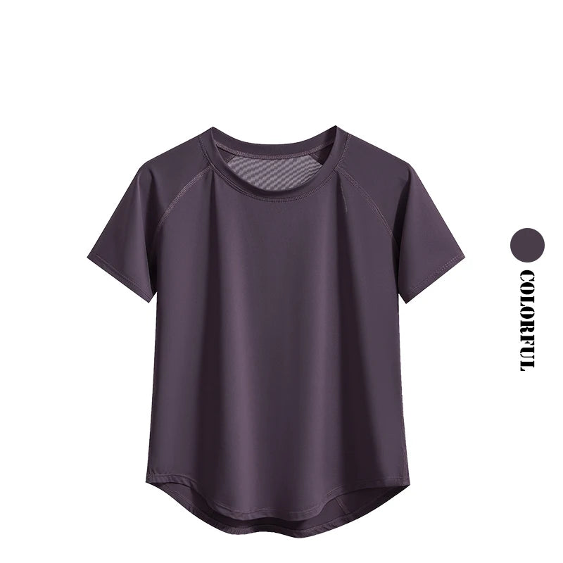 Women’s 2-Piece Gym Set – Summer Sportswear Outfit with Short Sleeve Top & Shorts Tracksuit
