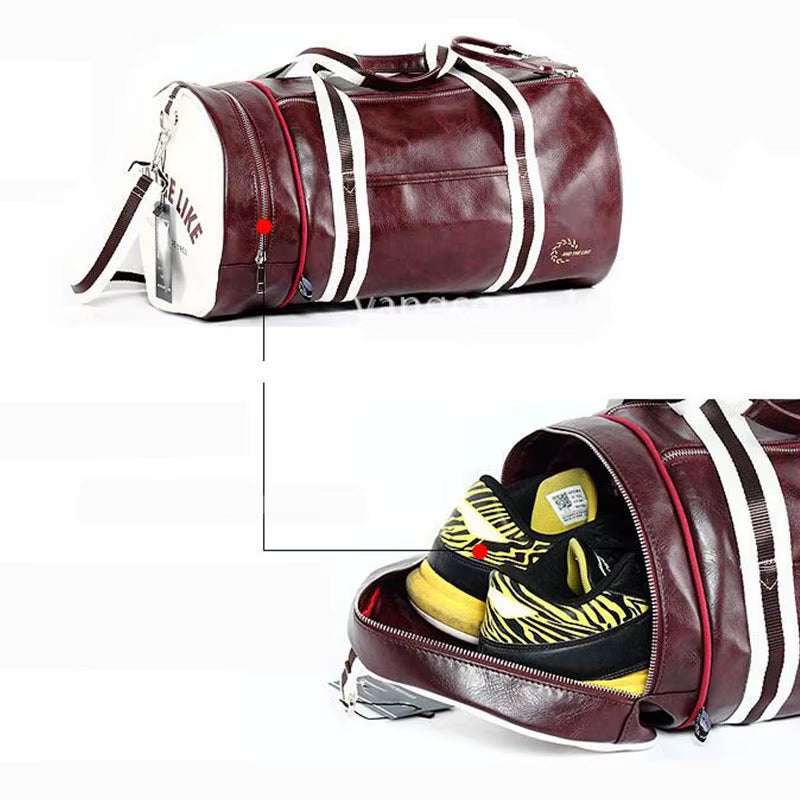 Waterproof Sports Gym Bag with Shoe Compartment –Travel & Fitness Duffel for Men & Women