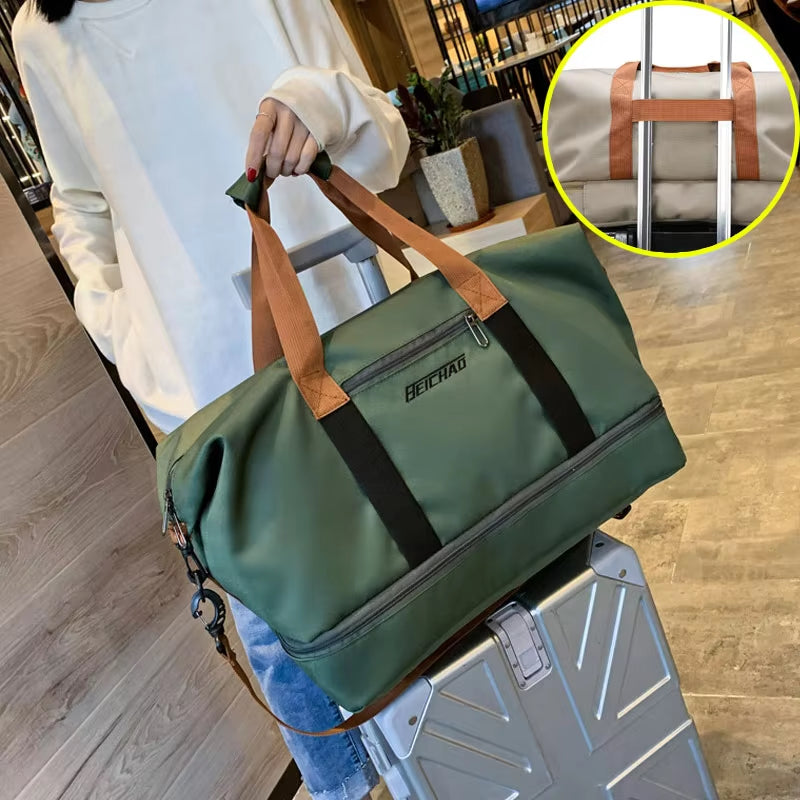 Travel Gym Duffle Bag – Portable Carry-On Weekender, Fitness Shoulder & Crossbody Bag