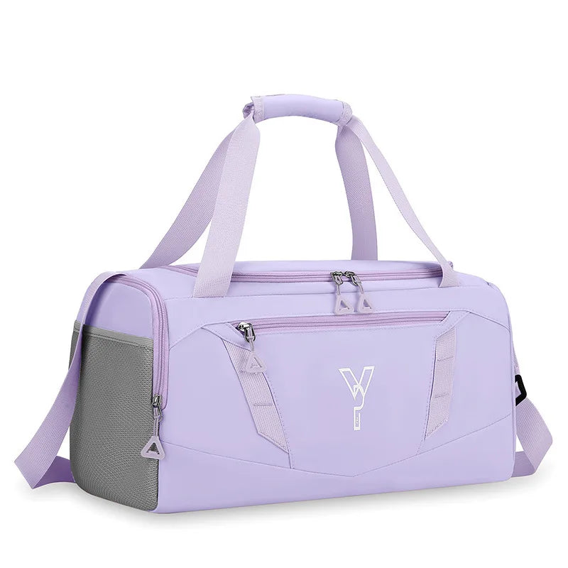 Women's Waterproof Gym Bag – Sports Fitness Tote with Shoe Pocket, Travel & Swimming Handbag