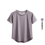 Women’s 2-Piece Gym Set – Summer Sportswear Outfit with Short Sleeve Top & Shorts Tracksuit