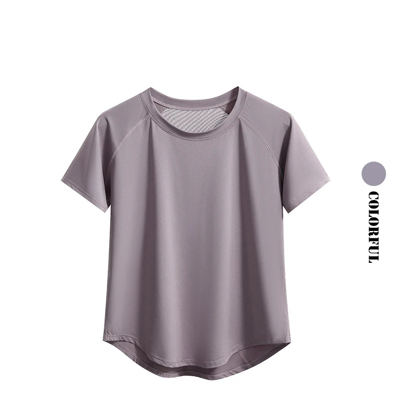 Women’s 2-Piece Gym Set – Summer Sportswear Outfit with Short Sleeve Top & Shorts Tracksuit