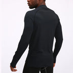 Men’s Long-Sleeve Semi-Zip Polyester Compression Training Shirt