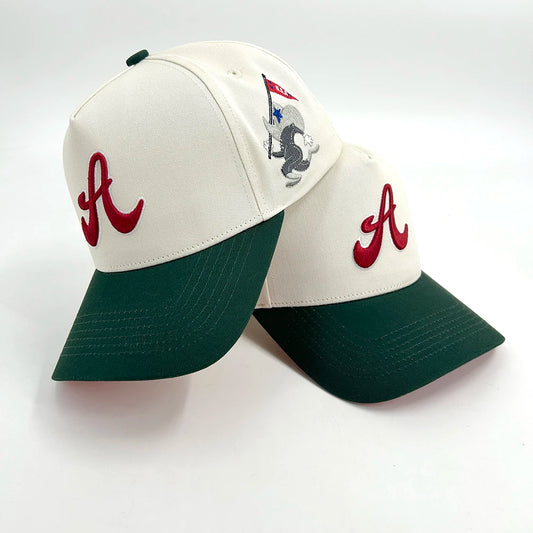 3D Puff Embroidered A-Frame 5-Panel Two-Tone Baseball Cap