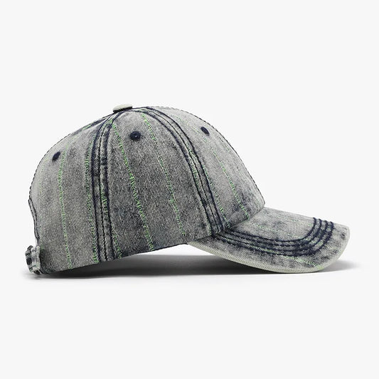 Light Washed Curved Brim Baseball Cap 