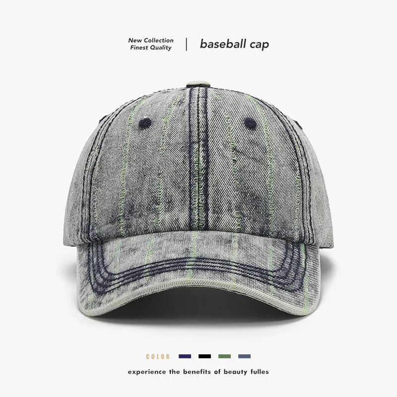 Light Washed Curved Brim Baseball Cap 