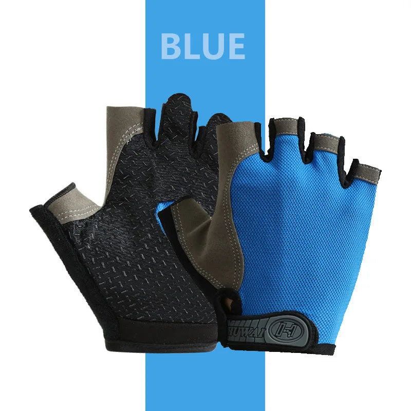 Breathable Anti-Slip Half Finger Cycling Gloves – Fitness, Gym, Bike Riding
