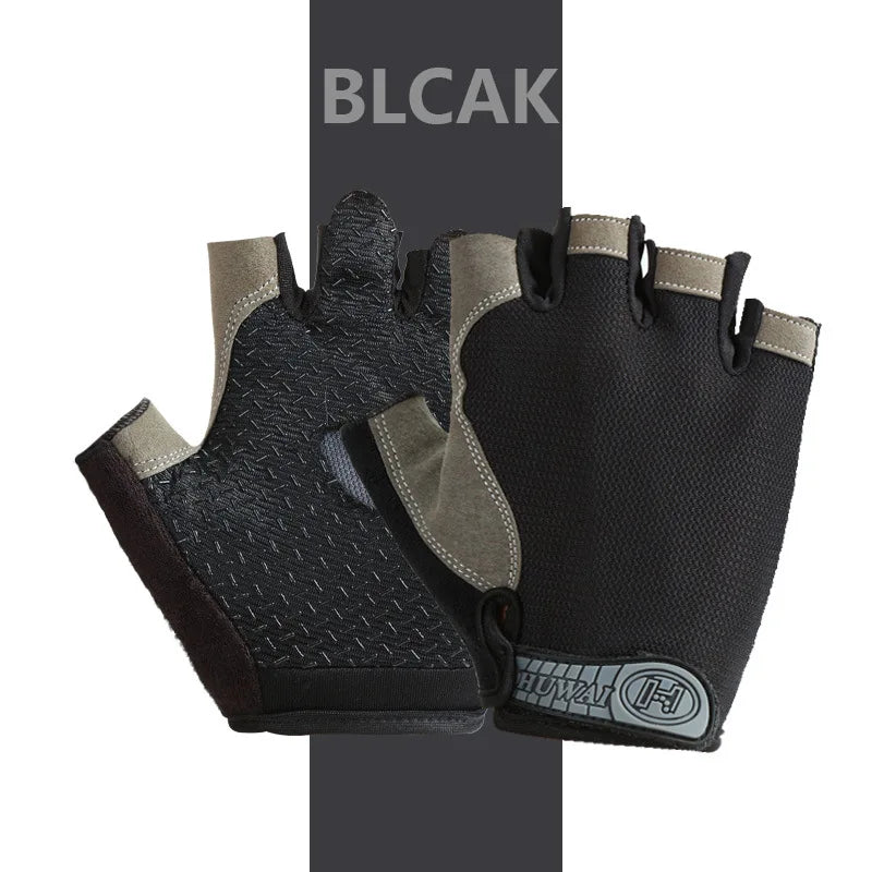 Breathable Anti-Slip Half Finger Cycling Gloves – Fitness, Gym, Bike Riding