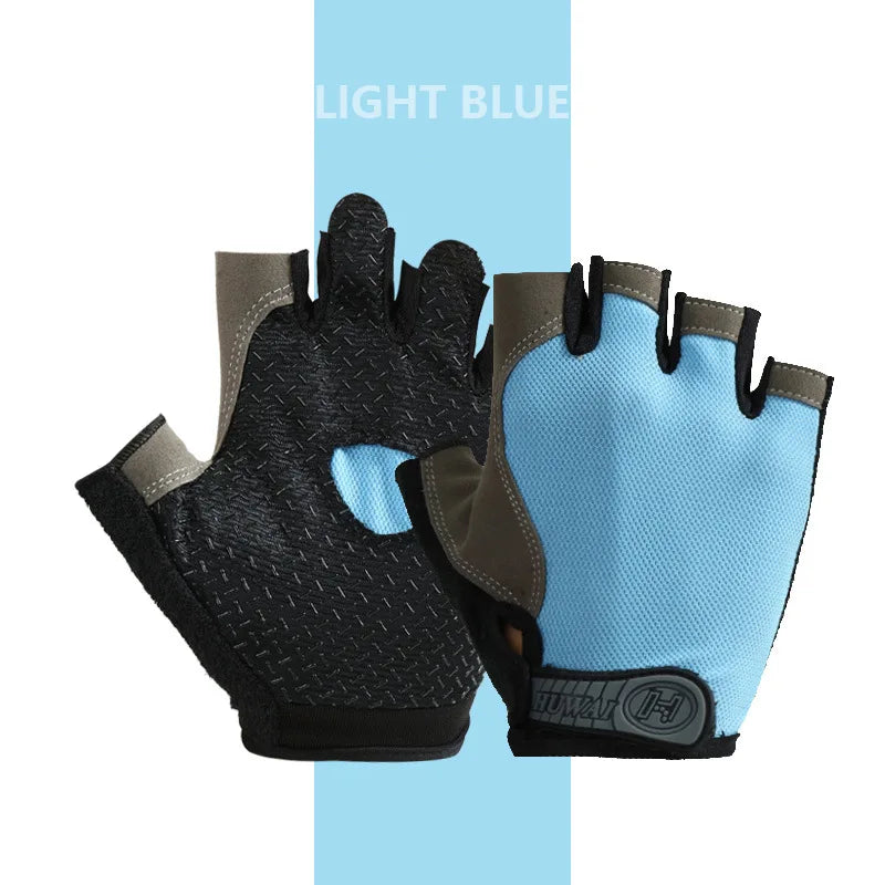 Breathable Anti-Slip Half Finger Cycling Gloves – Fitness, Gym, Bike Riding