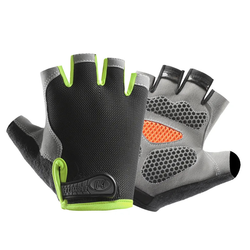 Breathable Anti-Slip Half Finger Cycling Gloves – Fitness, Gym, Bike Riding