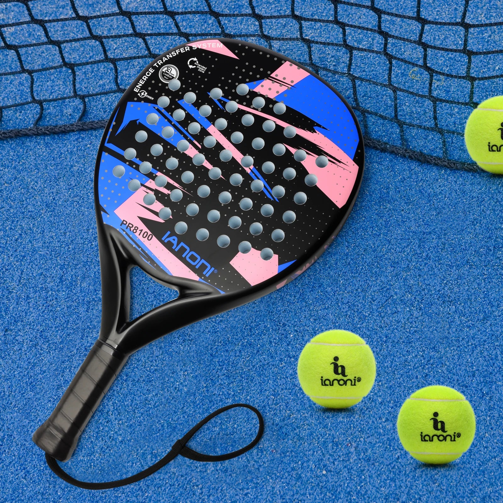 Lightweight Carbon Fiber Padel Racket with EVA Memory Foam Core