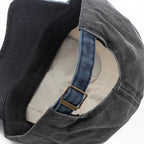 Washed Cotton Baseball Cap – Vintage Distressed Dad Hat, Snapback Style