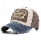 Washed Cotton Baseball Cap – Vintage Distressed Dad Hat, Snapback Style