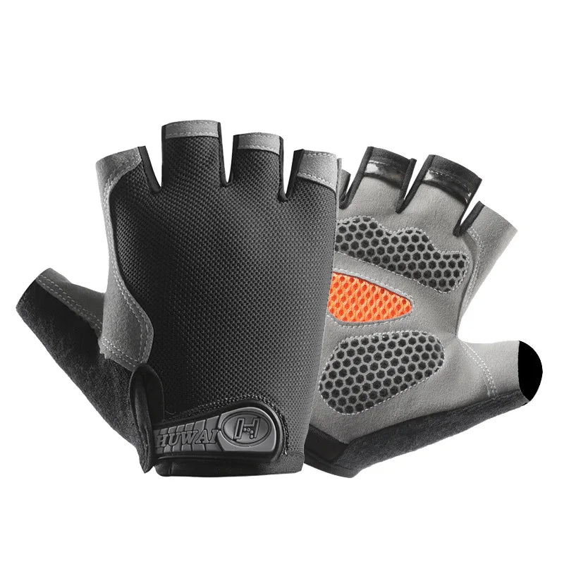 Breathable Anti-Slip Half Finger Cycling Gloves – Fitness, Gym, Bike Riding