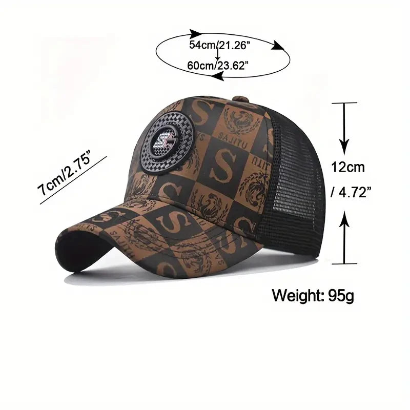 Men's Mesh Baseball Cap – Breathable Trucker Hat, Casual Street Style