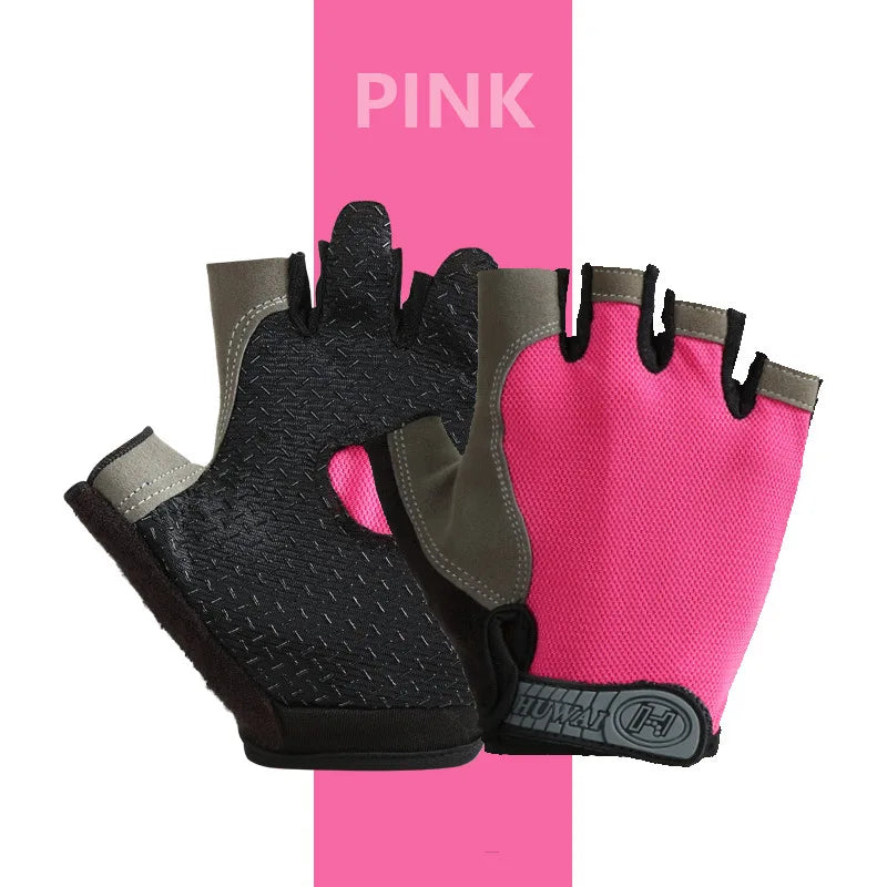 Breathable Anti-Slip Half Finger Cycling Gloves – Fitness, Gym, Bike Riding