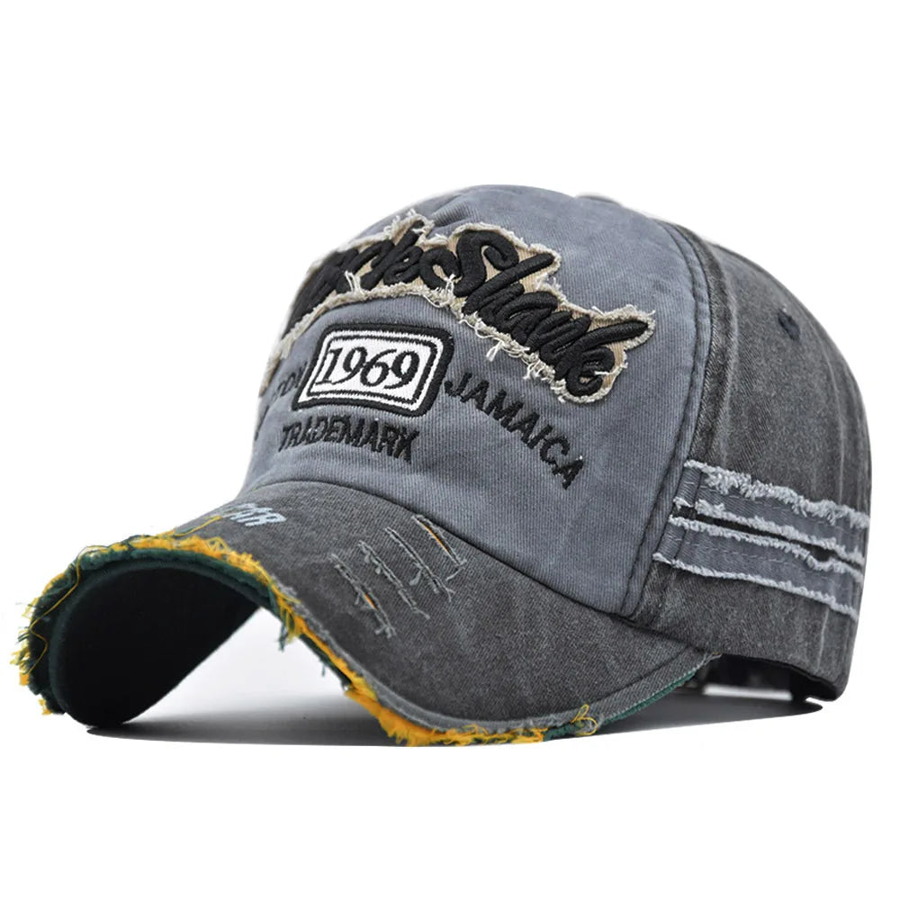 Vintage Washed Cotton Snapback 1969 Baseball Cap