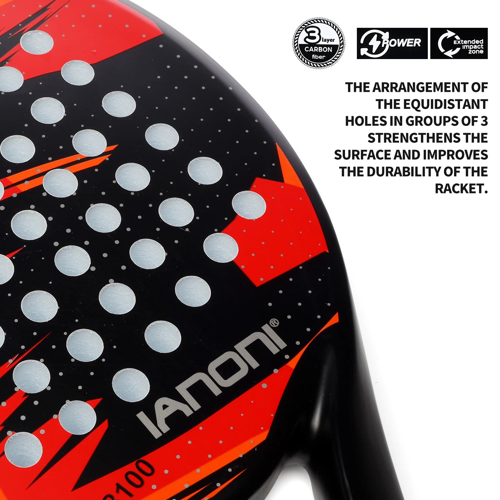 Lightweight Carbon Fiber Padel Racket with EVA Memory Foam Core