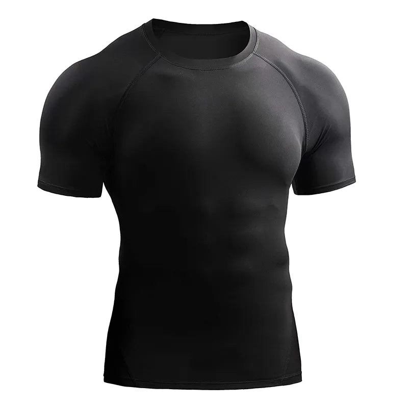 Men's Compression T-Shirt – Summer Quick-Dry Sportswear for Running, Gym & Training