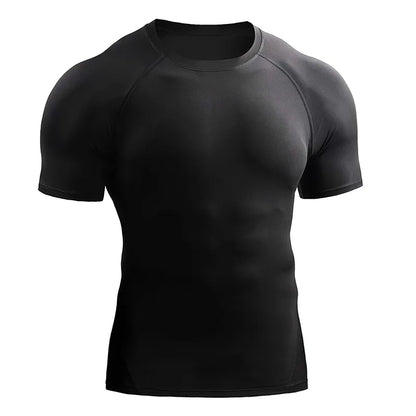 Men's Compression T-Shirt – Summer Quick-Dry Sportswear for Running, Gym & Training