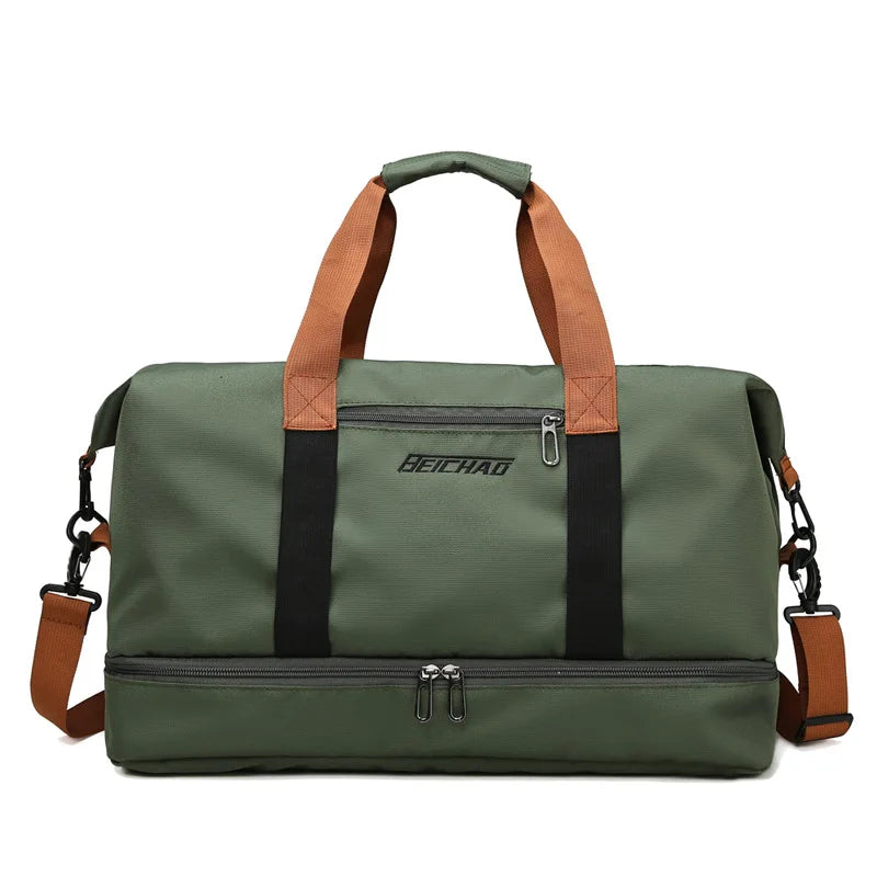 Travel Gym Duffle Bag – Portable Carry-On Weekender, Fitness Shoulder & Crossbody Bag