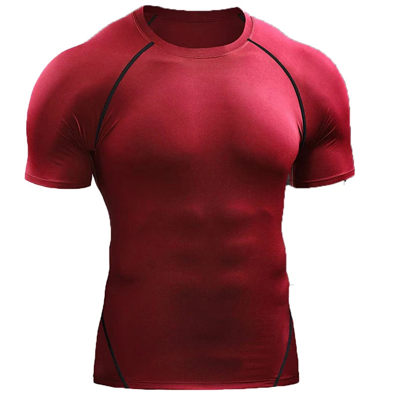 Men's Compression T-Shirt – Summer Quick-Dry Sportswear for Running, Gym & Training