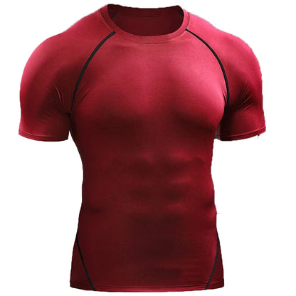 Men's Compression T-Shirt – Summer Quick-Dry Sportswear for Running, Gym & Training