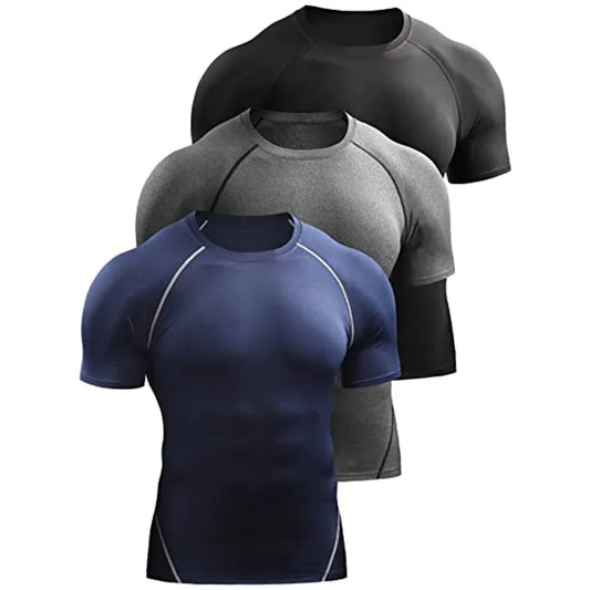 Men's Compression T-Shirt – Summer Quick-Dry Sportswear for Running, Gym & Training