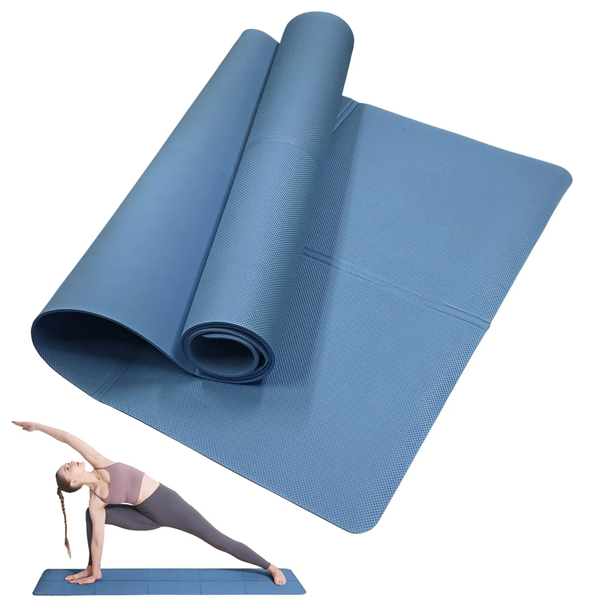 4mm EVA Yoga Mat – Non-Slip Fitness, Pilates & Gym Exercise Mat