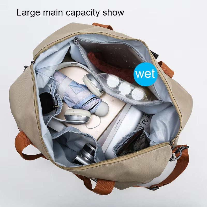 Travel Gym Duffle Bag – Portable Carry-On Weekender, Fitness Shoulder & Crossbody Bag