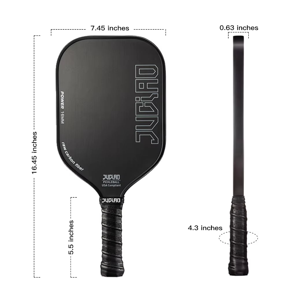 Pro Pickleball Paddle – T700 Raw Carbon Fiber Graphite Surface, USAPA Approved