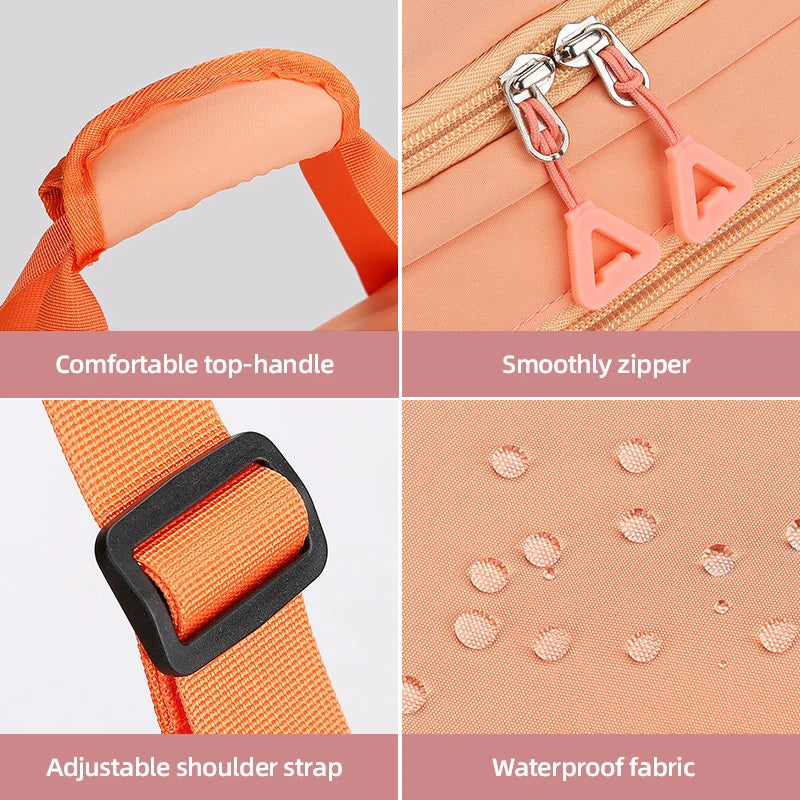 Women's Waterproof Gym Bag – Sports Fitness Tote with Shoe Pocket, Travel & Swimming Handbag