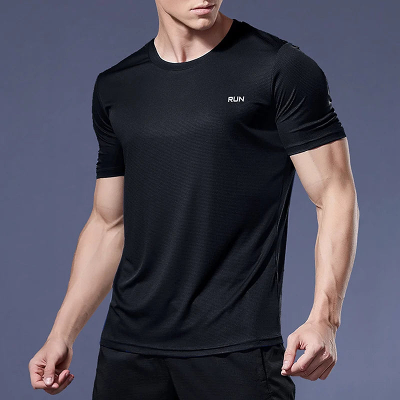 Men's Sports T-Shirt – Quick Dry Running, Soccer, Gym & Fitness Jersey