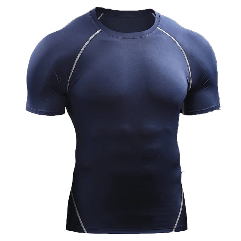 Men's Compression T-Shirt – Summer Quick-Dry Sportswear for Running, Gym & Training