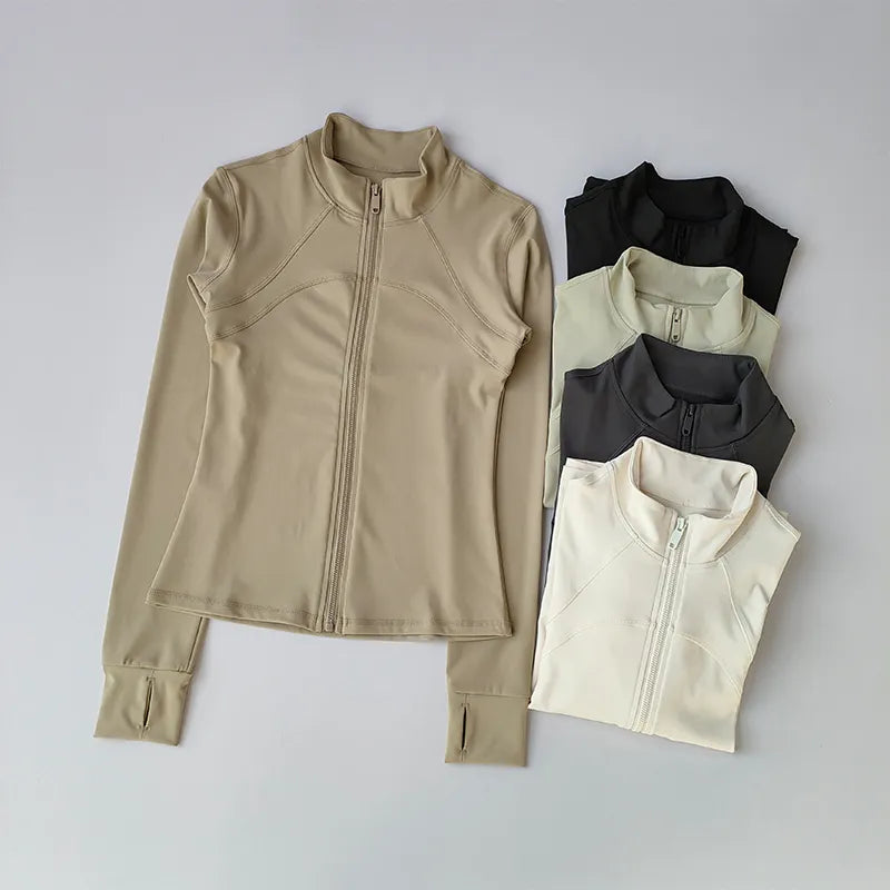 Women’s Windproof Yoga & Running Jacket – Long Sleeve